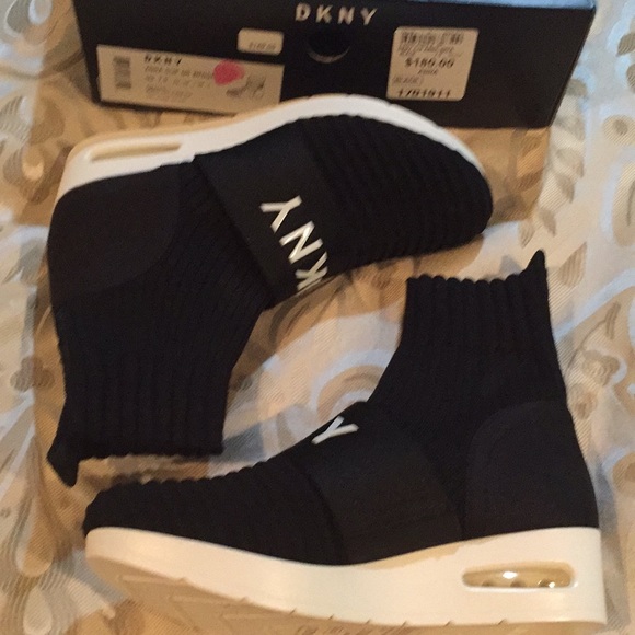 DKNY Anna Slip On Wedge Sneakers - Picture 3 of 6